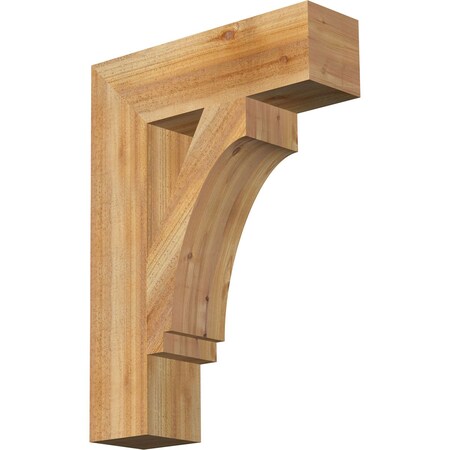 Ekena Millwork Imperial Block Rough Sawn Bracket, Western Red Cedar, 6"W x 22"D x 30"H BKT06X22X30IMP05RWR